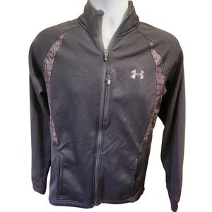 Under Armour Catalyst Mens Medium Full Zip Jacket Grey AllSeasonGear Mock Neck